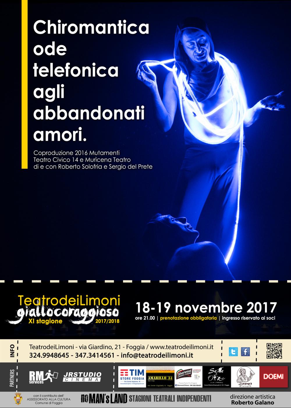 Chiromantica ode telefonica agli abbandonati amori