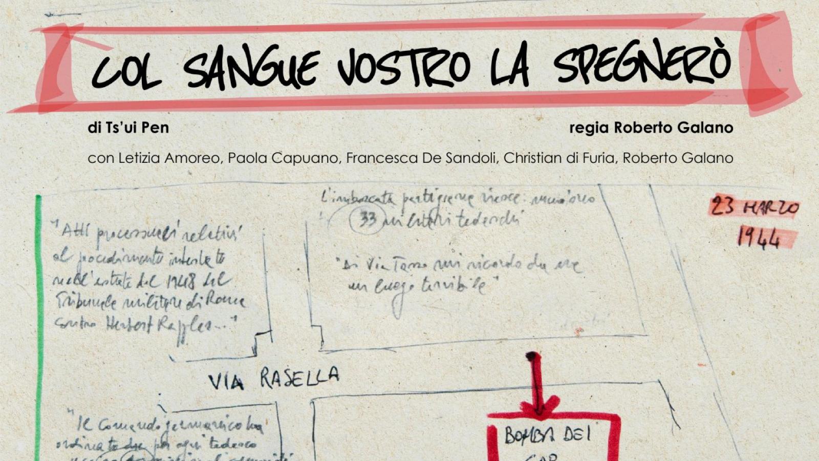 Col sangue vostro la spegnerò